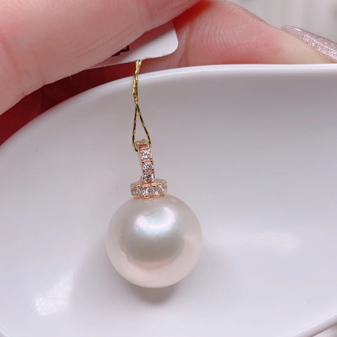 吊坠(不含链)淡水珍珠银S925镶嵌