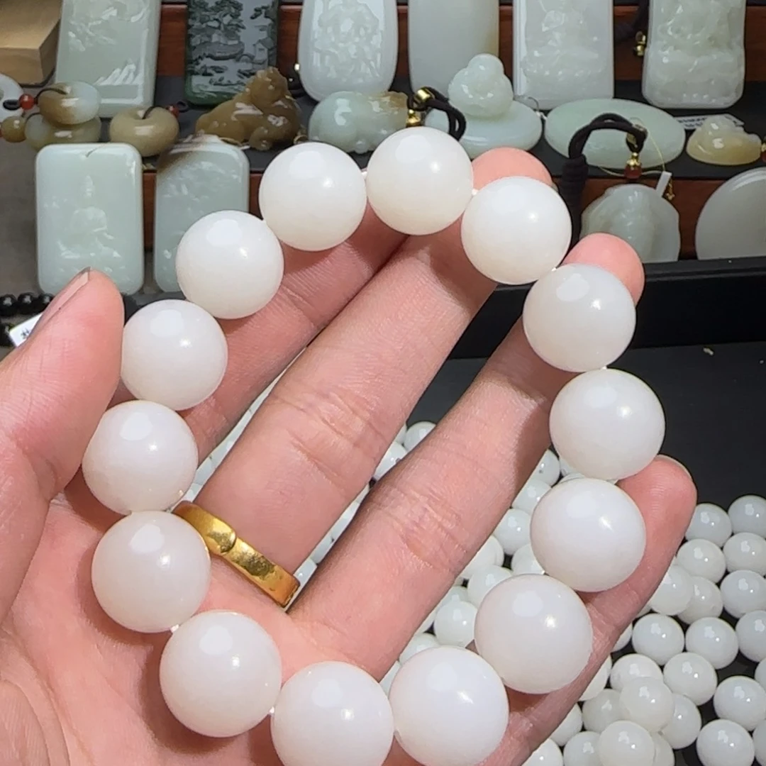 和田玉手链未镶嵌炜*