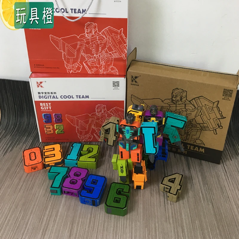 变形玩具机器人金刚儿童男孩子数字汽车益智男孩车新年礼物3生日4