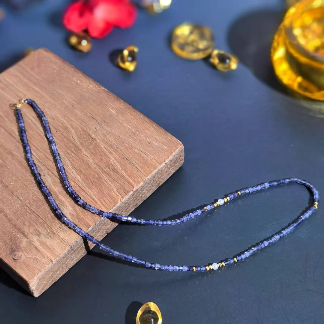 [琪钰]雨棠 18K金堇青石项链-L250218015