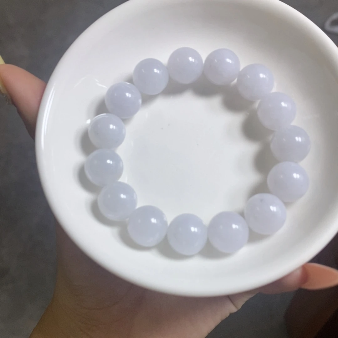 翡翠未镶嵌手链粉紫卡12