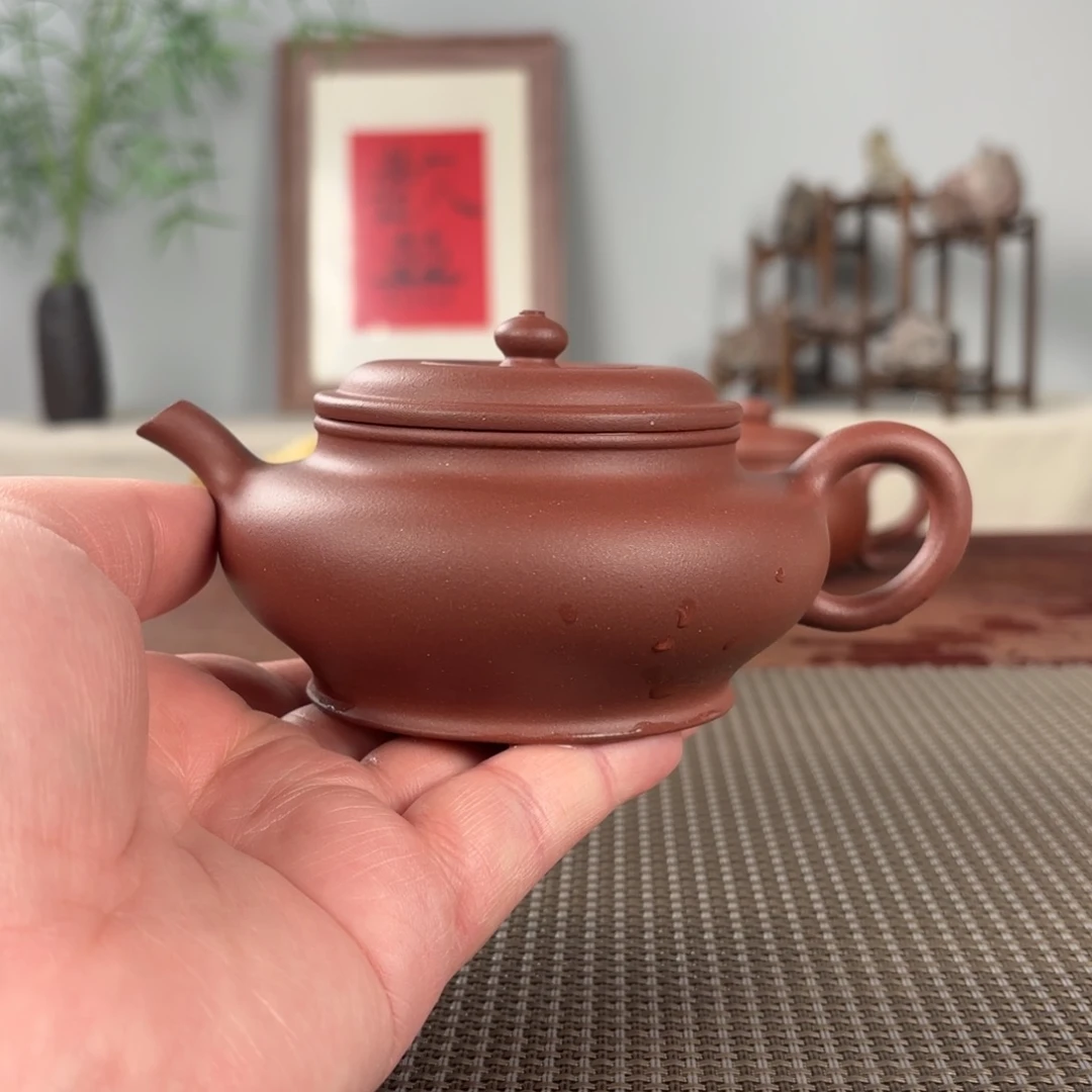 紫砂茶壶顺**！微瑕黄龙山原矿紫砂壶