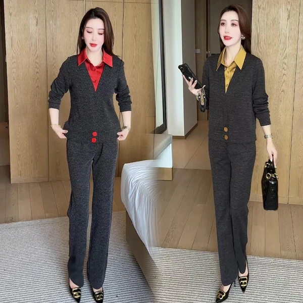 休闲减龄显瘦套装女2025春秋新款衣服洋气韩版大码时尚品质两件套