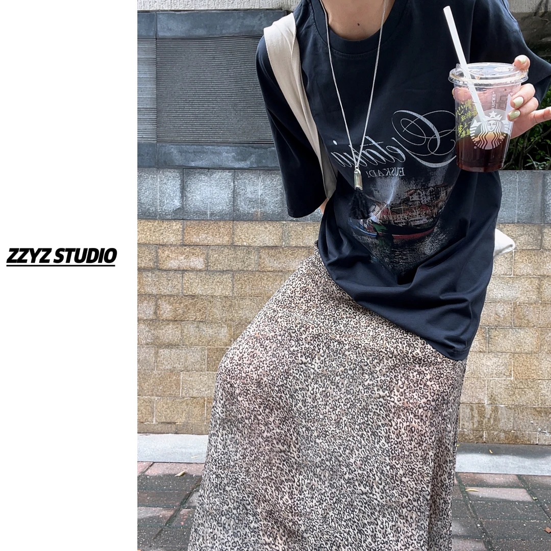 【ZZYZ】“巴黎图鉴”自制大牌感卡通印花宽松短袖TEE