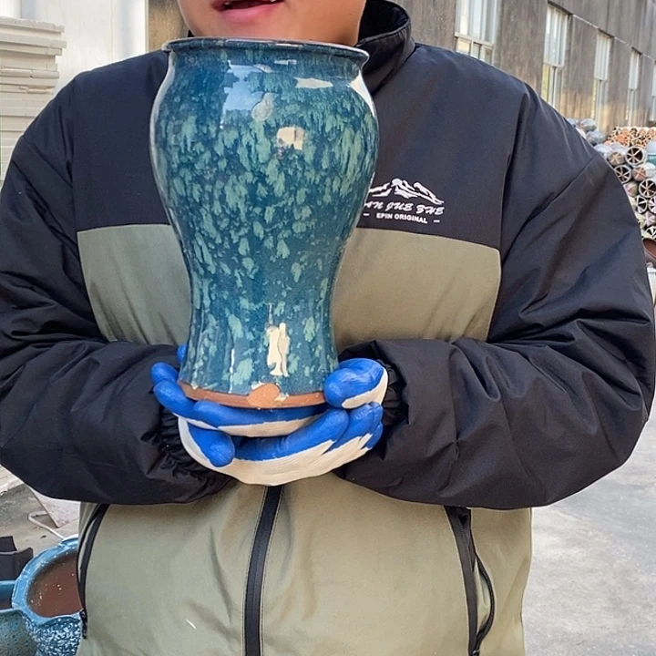 花盆紫砂口15高25瑕疵