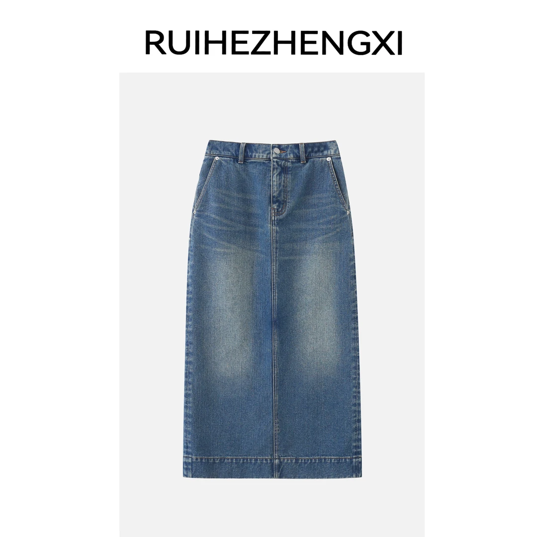 RUIHEZHENGXI｜瑞和正熙955353软糯滑爽显瘦牛仔半裙