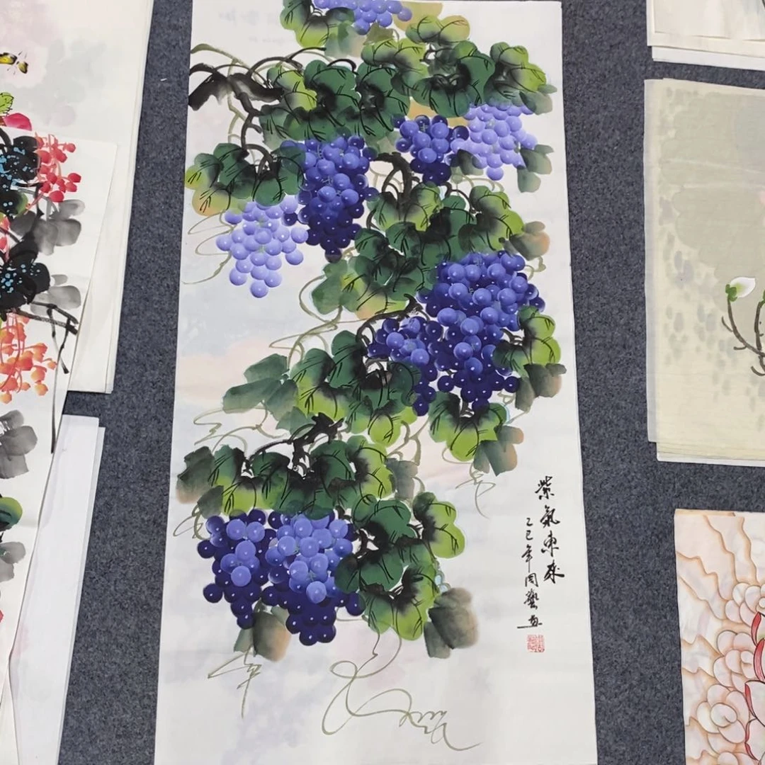国画尺寸100✖️50三尺精品手绘画