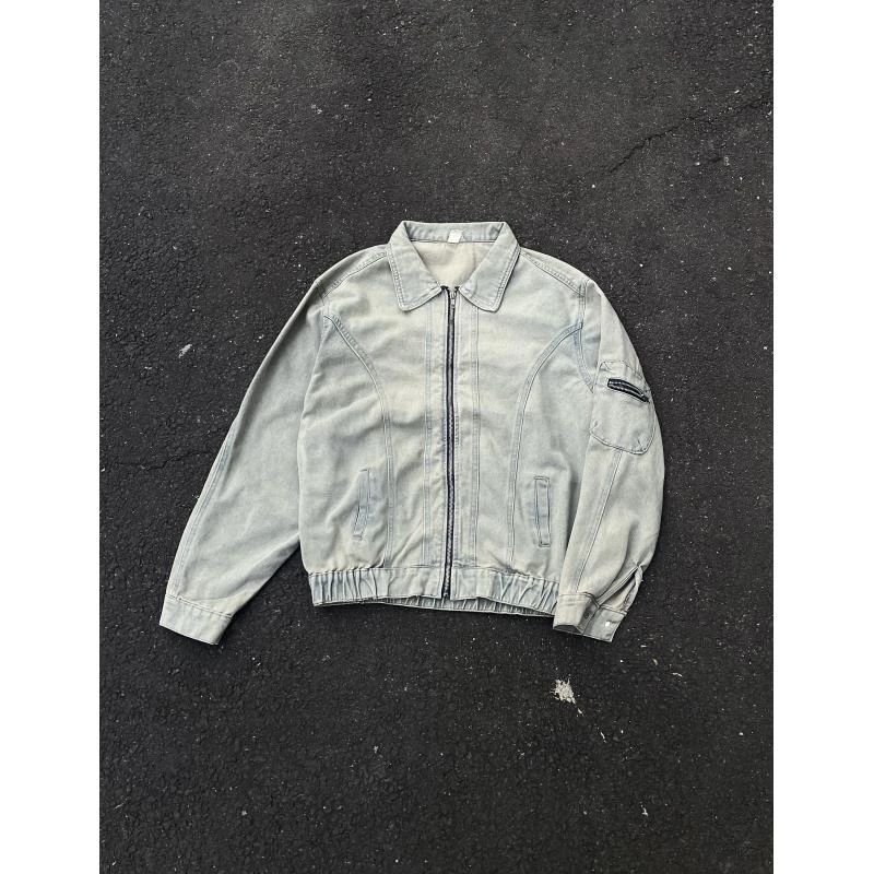 【KIKI】2025春季上新款解构设计感软牛仔外套复古夹克外套N1230