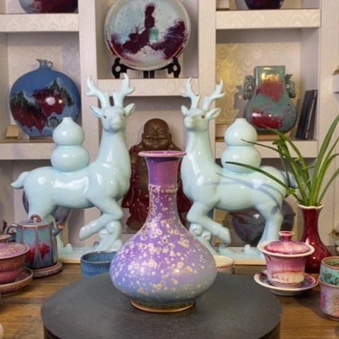 柯***南瓷片禹州神后钧瓷原产地~