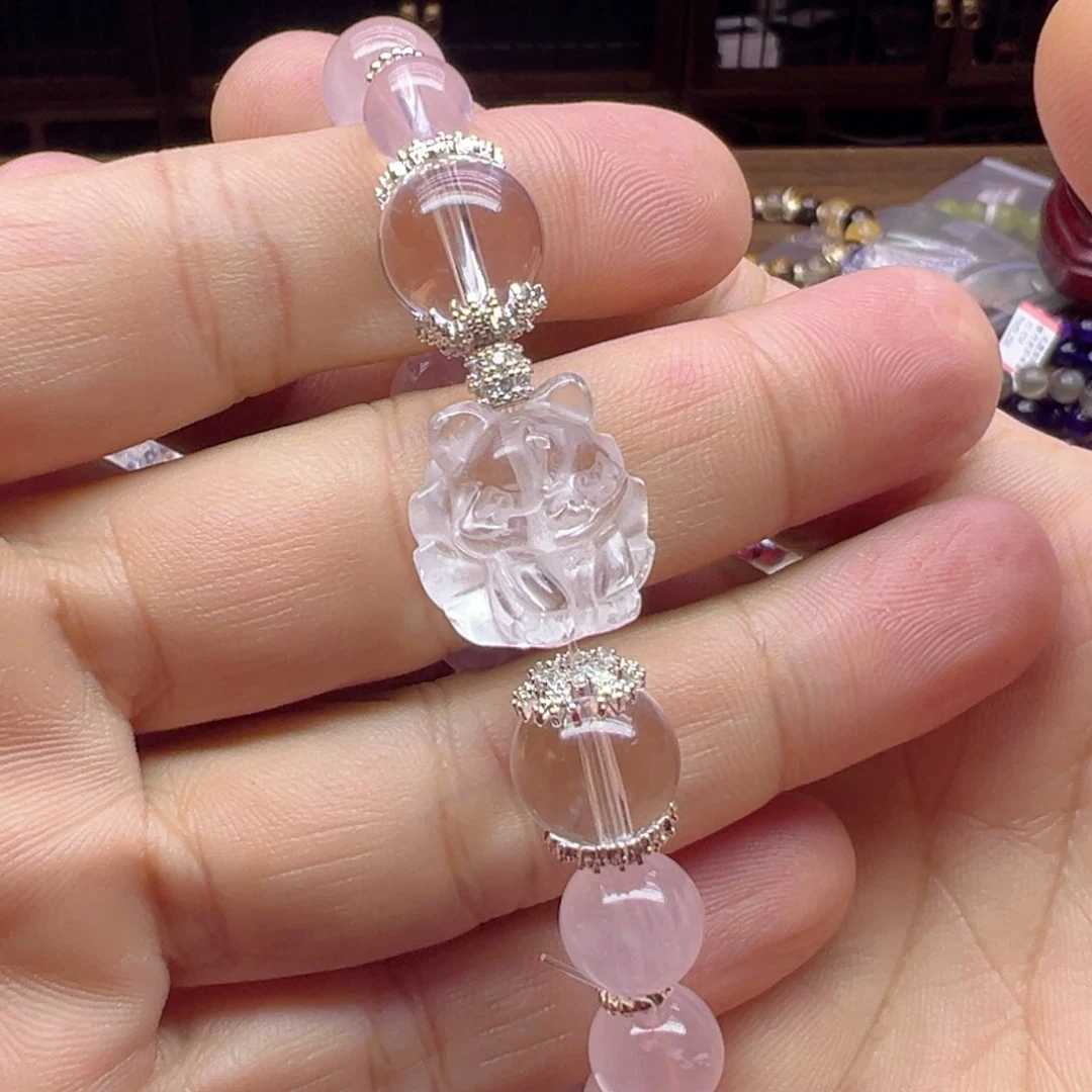 水晶手串未镶嵌粉水设计款