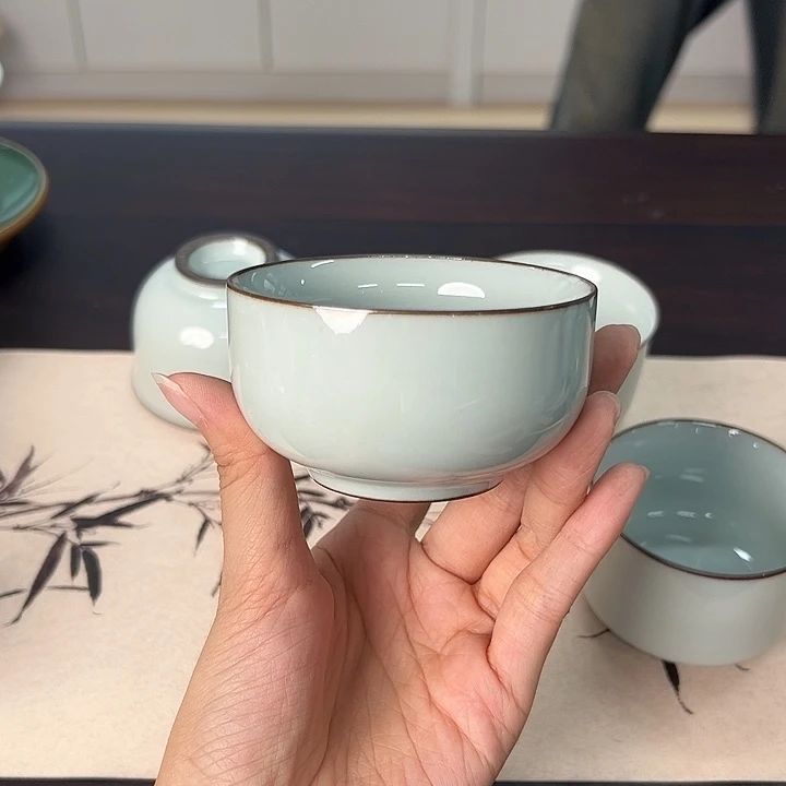 龙泉云间青瓷小米茶器