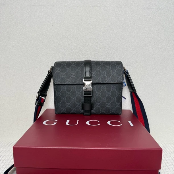 99新 GUCCI/古驰 5562/闲置品经典GG黑色迷你手袋斜挎包