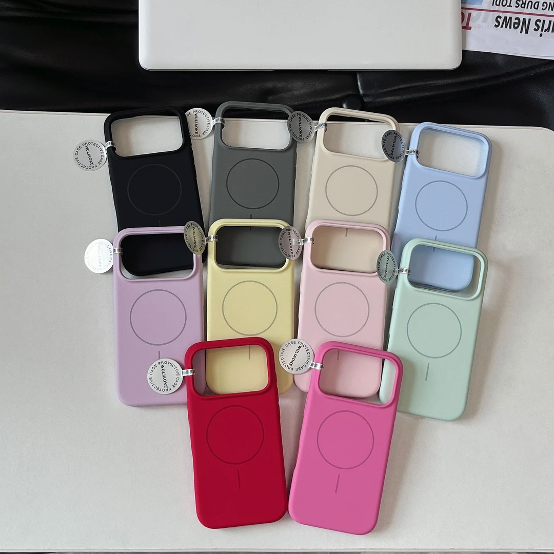 磁吸大孔液态硅胶一体ai拍照按键适用苹果iPhone17promax手机壳