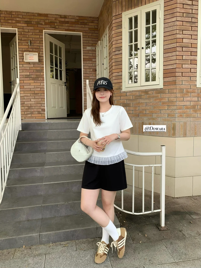 现货9006D大婉酱肉肉微胖定制【显瘦神裤】假口袋设计感休闲短裤