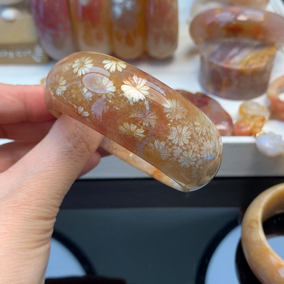 硅化珊瑚（珊瑚玉）手镯未镶嵌55.3口