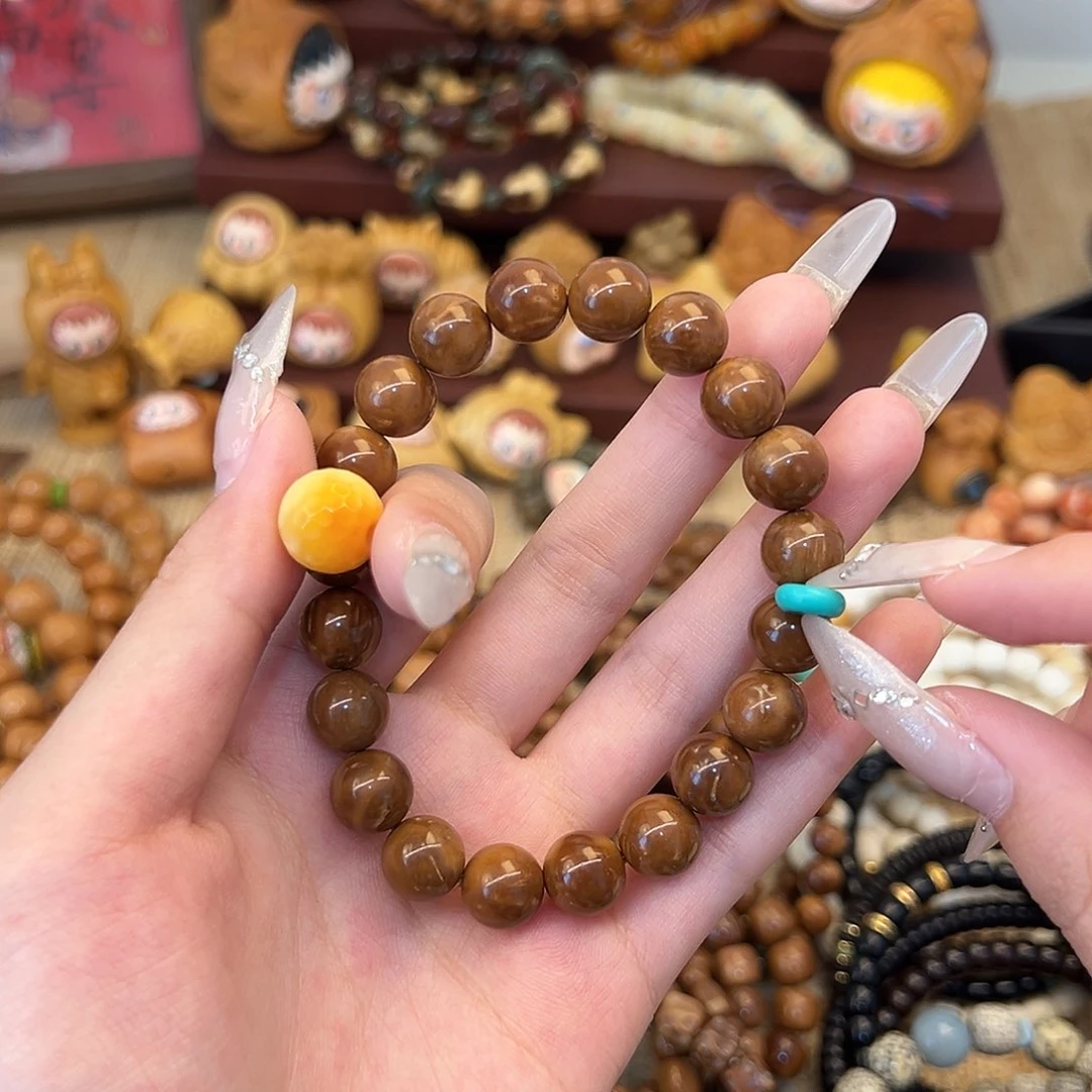 库克手串生**脆圆珠搭配星球隔片