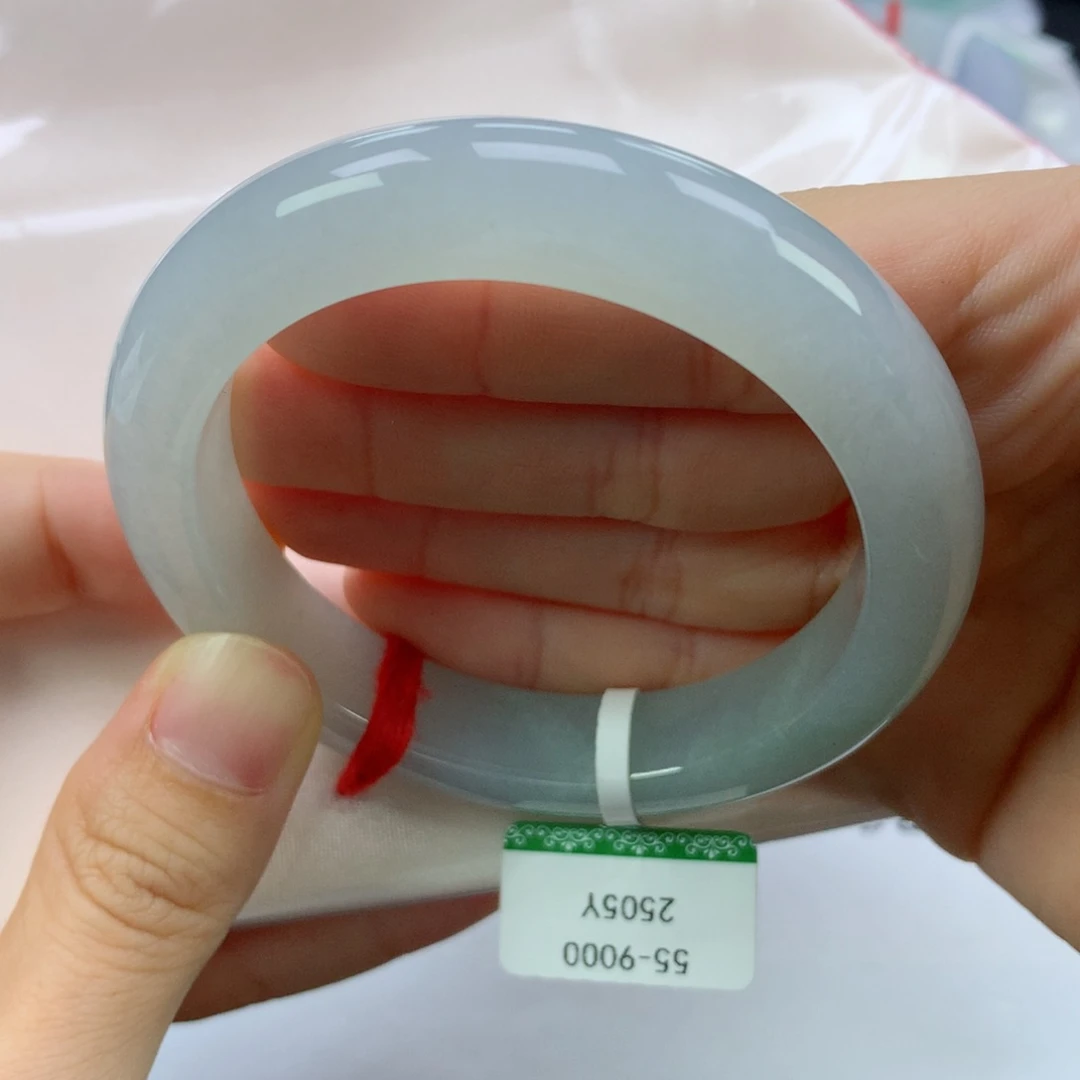 翡翠手镯未镶嵌缅甸天然翡翠A货55.7正