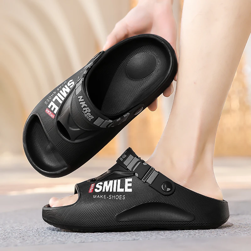 2025新款夏季外穿拖鞋男士开车两用踩屎感防臭凉拖男沙滩鞋