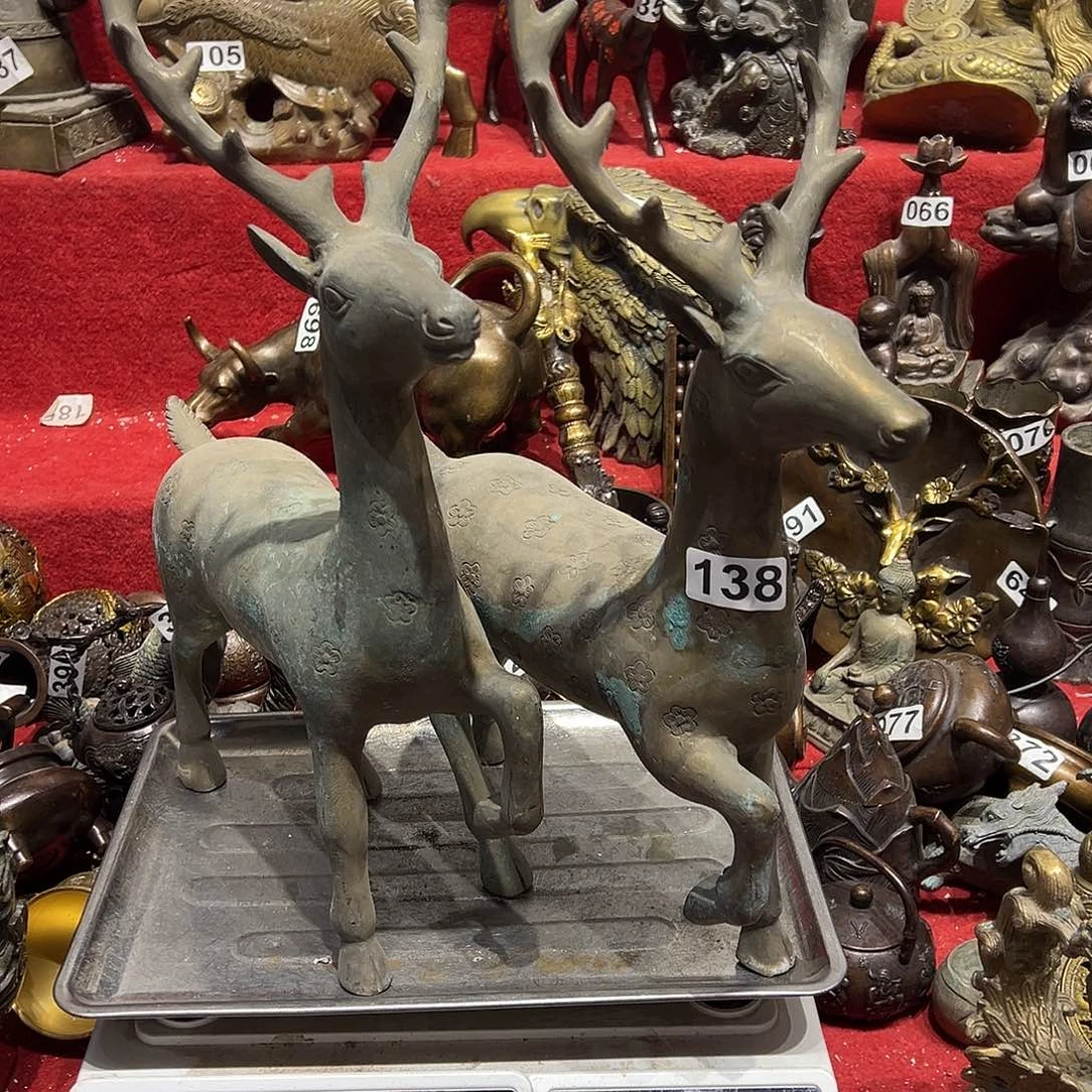 我***素黄铜摆件，文房摆件