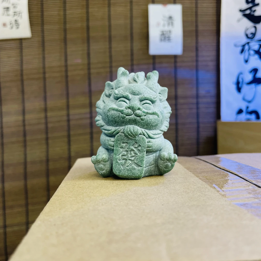 发财龙青砂石茶宠摆件鱼缸造景