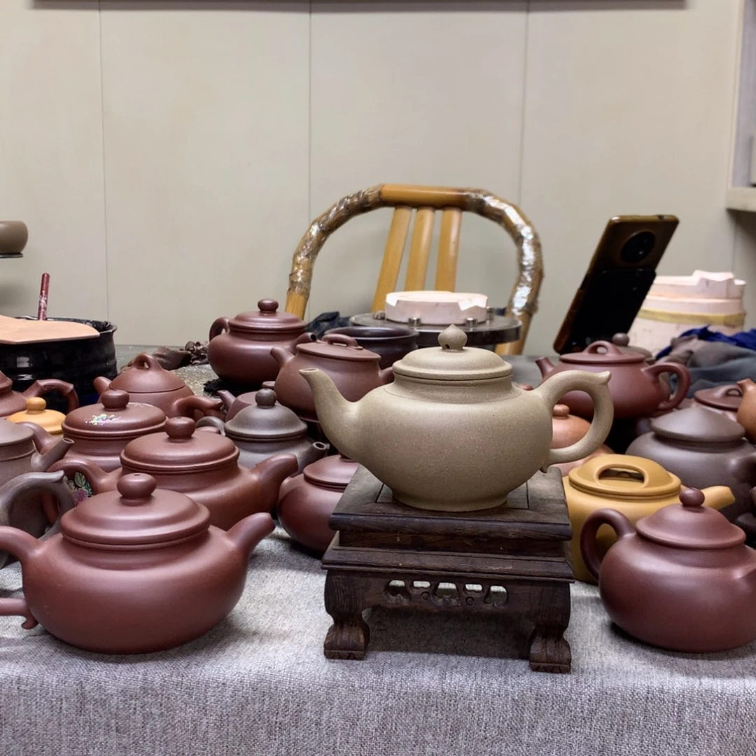 段泥茶壶笑樱230 C半手工制作