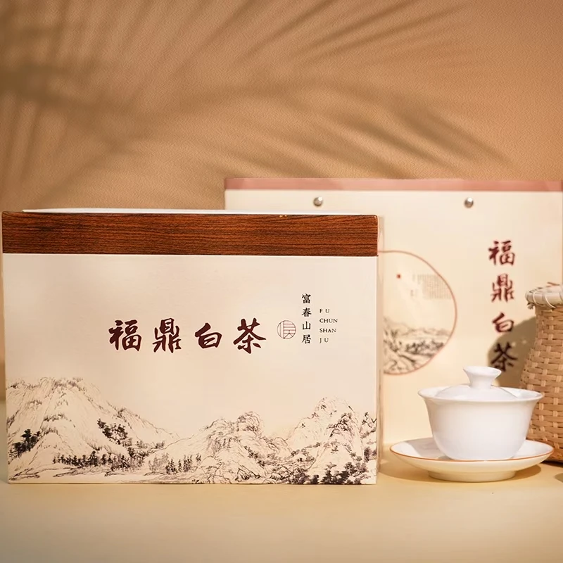福鼎一级白牡丹正宗茶醇厚日晒毫香花香蜜韵茶饱满品质中国风礼盒
