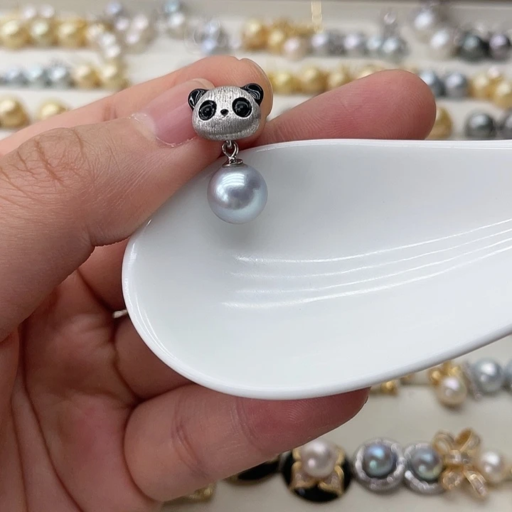 海水珍珠银S925镶嵌吊坠(不含链)