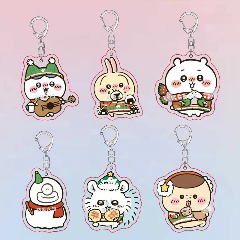 chiikawa圣诞篇可爱卡通小八乌萨奇吉伊书包挂件装饰饰品钥匙扣