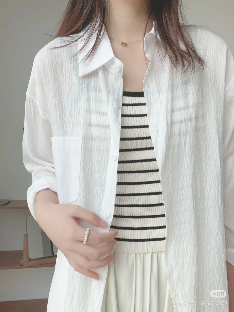 芊柚 时尚百搭韩版设计感显瘦女装衬衣