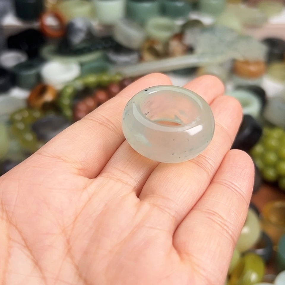 【闪购商品】合金蛇纹石玉戒指