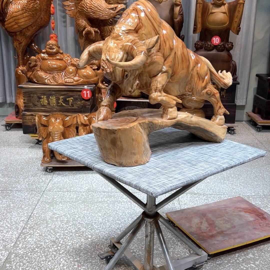 香樟木香樟木实木根雕摆件牛