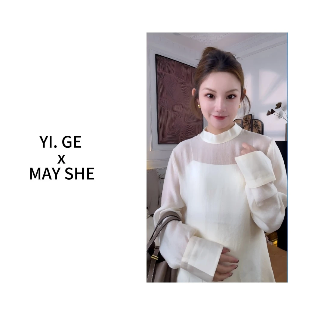 MAY SHE.YIGE 早春衬衫高含量天丝季节限定内搭