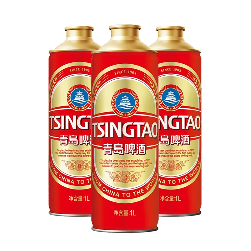青岛啤酒红金10°P 1L*3罐