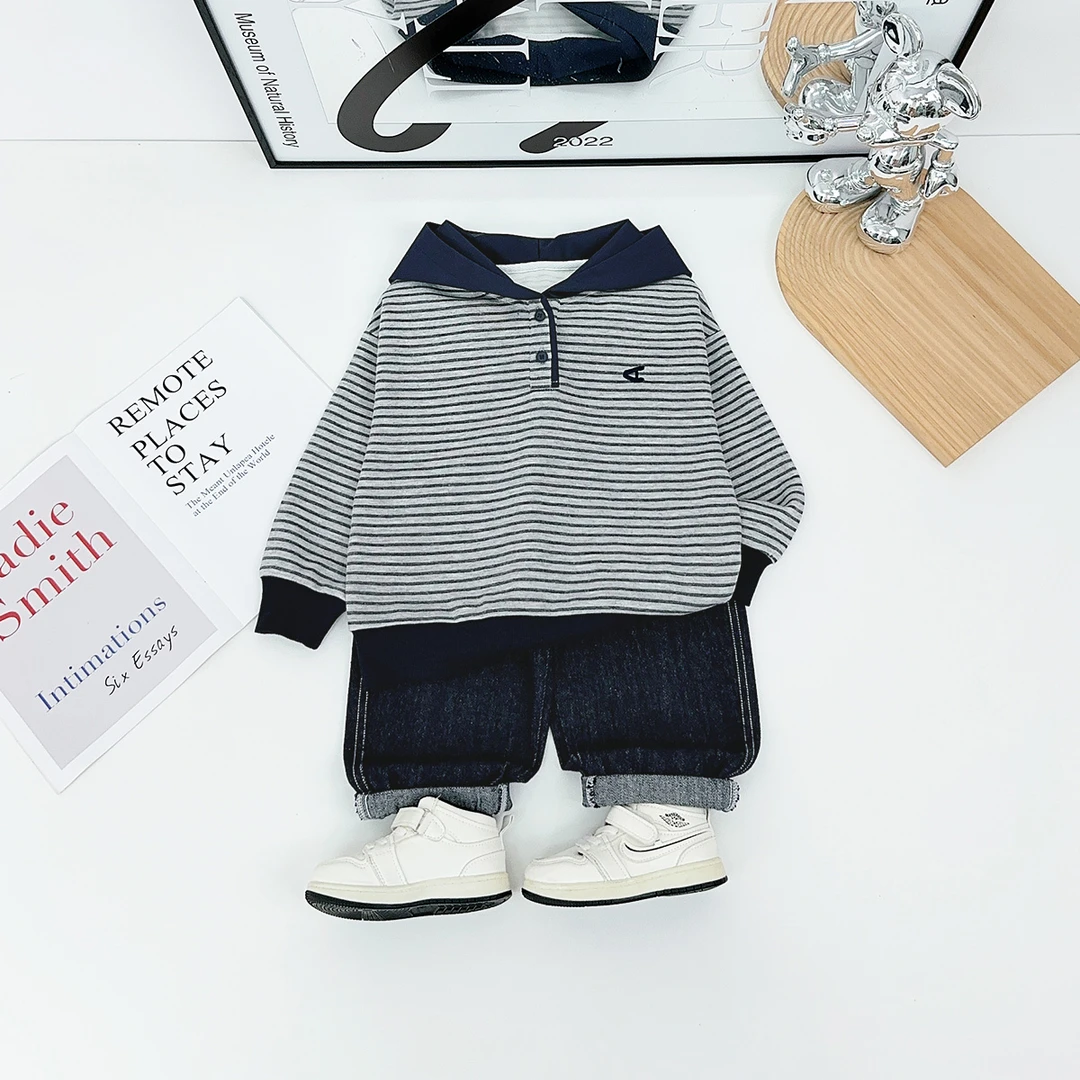 儿童卫衣连帽2025新款男童秋冬上衣休闲潮牌BQ25885Y悠悠童话童装