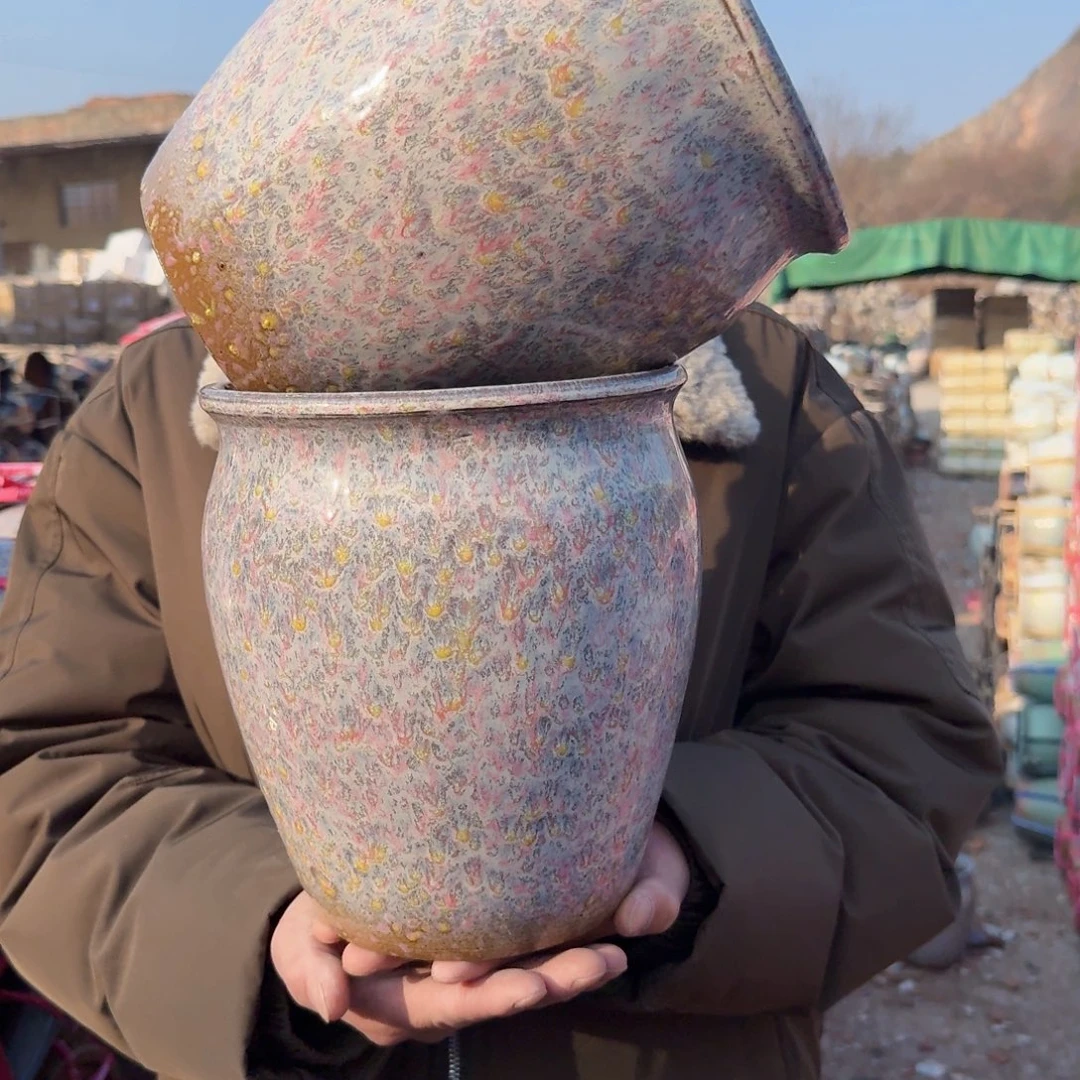 紫砂摆件口19.5高22（两个金豆豆