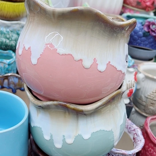 多肉绿植陶瓷花盆9.9包邮