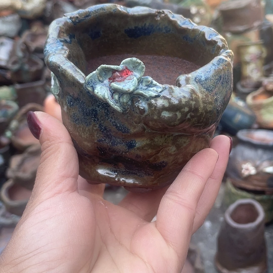 特价福利款高温粗陶手工盆