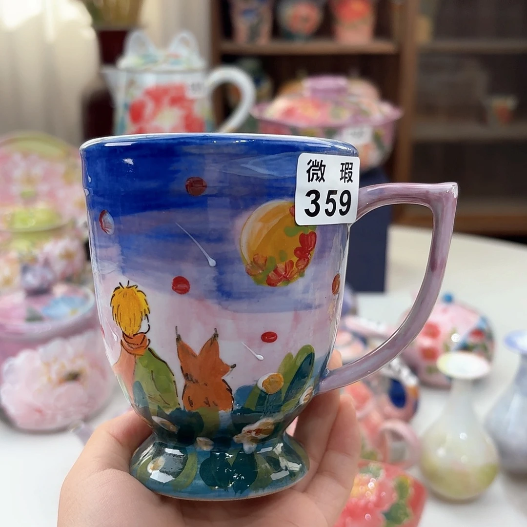 芹***️景德镇手绘高温釉下彩陶瓷茶具