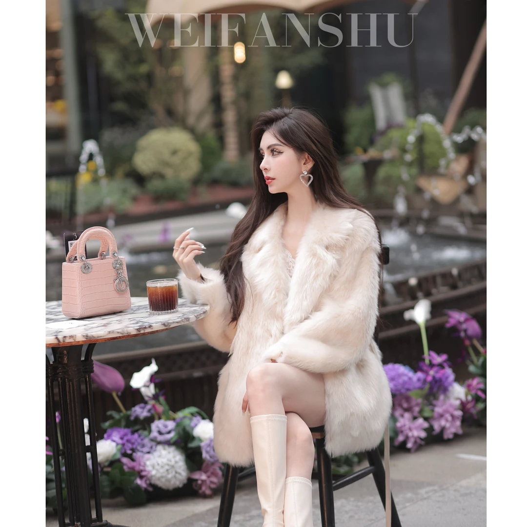 WEIFANSHU/魏凡舒【一步到位】拉贡羊毛外套