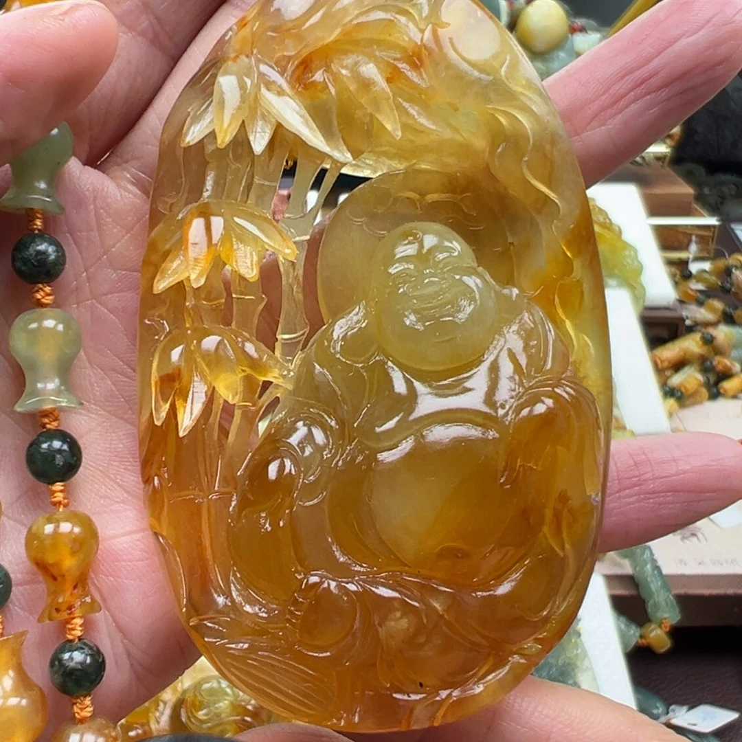 岫玉未镶嵌挂件挂件