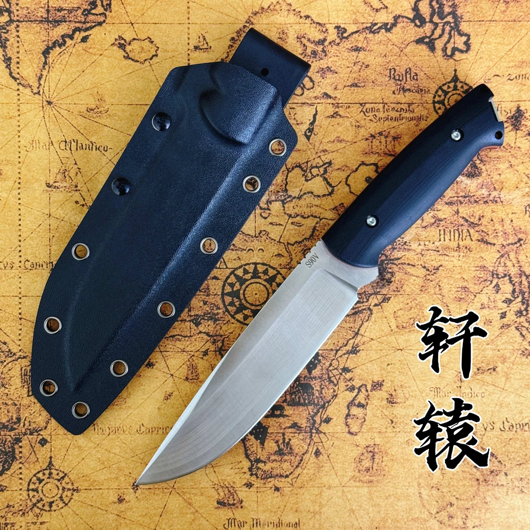 【轩辕】S90V超高硬度户外刀 锋利无比持久耐用 极简纯粹