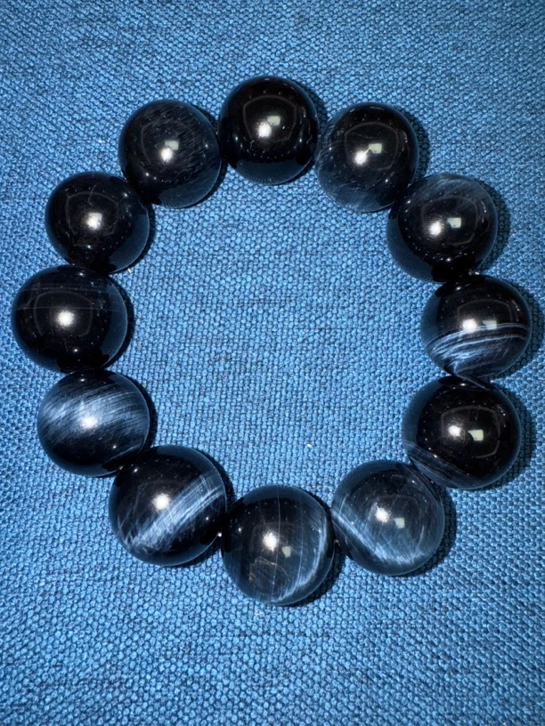 蓝虎晴猫眼手串（多样性发一）