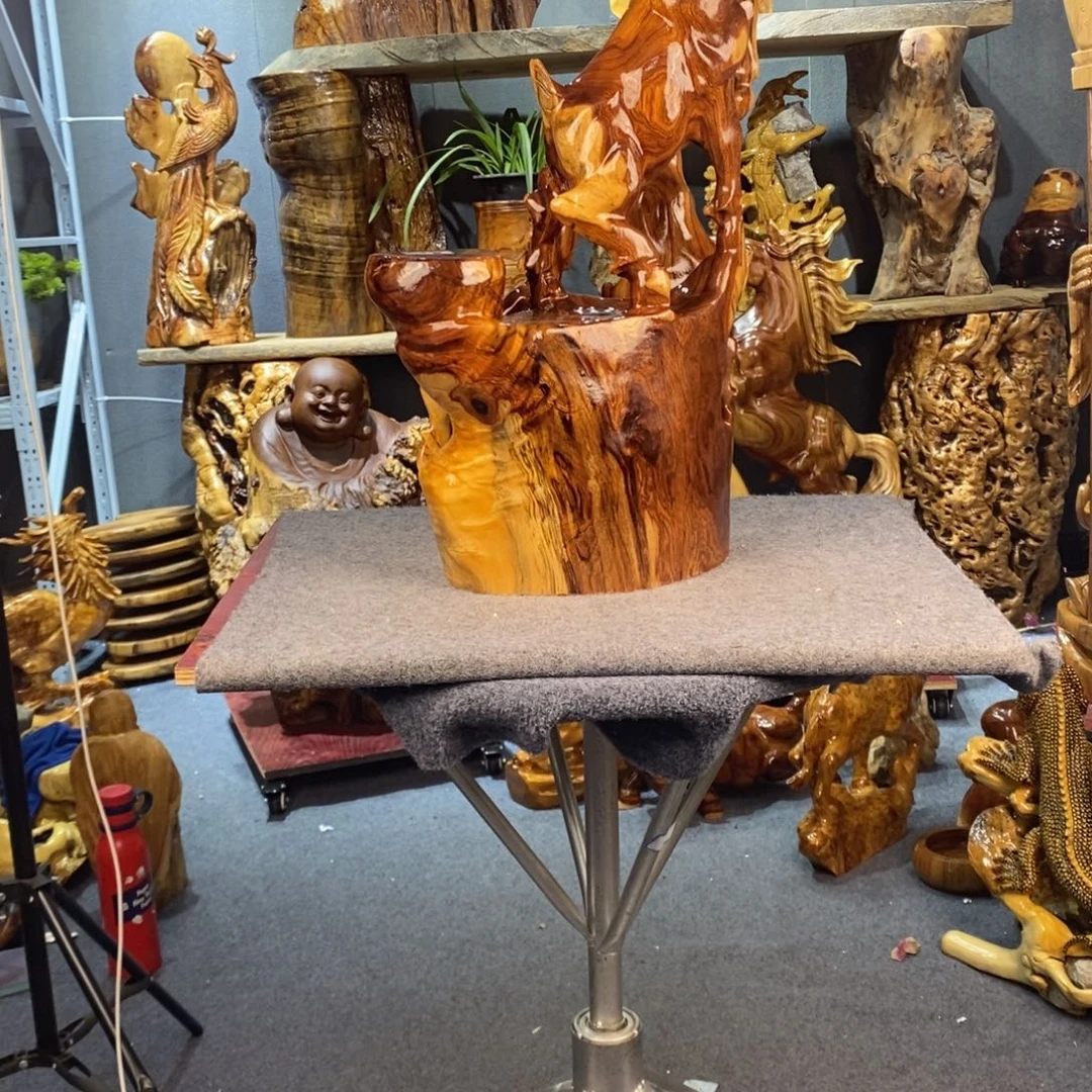 升****木木雕摆件三阳开泰手工