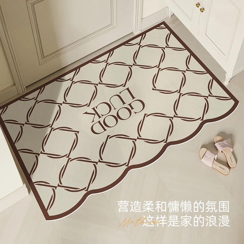 2025新款轻奢简约皮革地垫家用垫子入户门垫可擦免洗入户玄关地垫