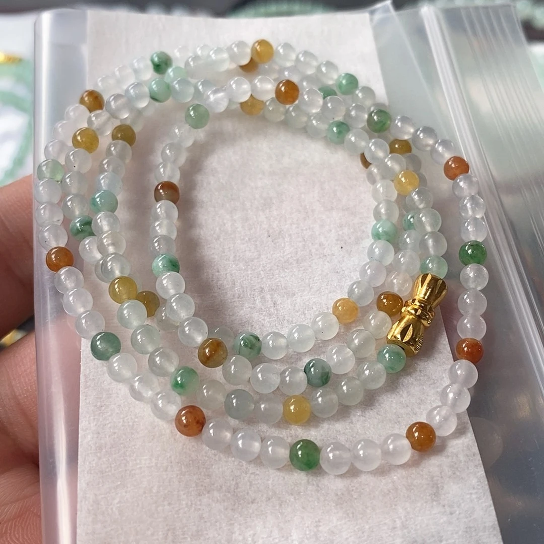 定制翡翠未镶嵌翡翠定制项链3.8