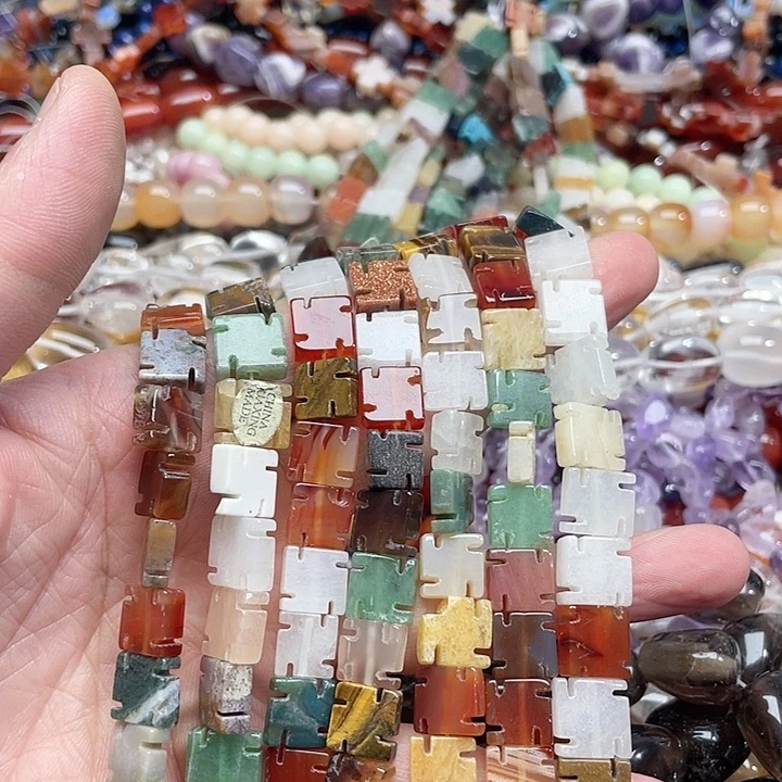 玛瑙/玉髓珠宝半成品未镶嵌一条11mm多宝万字