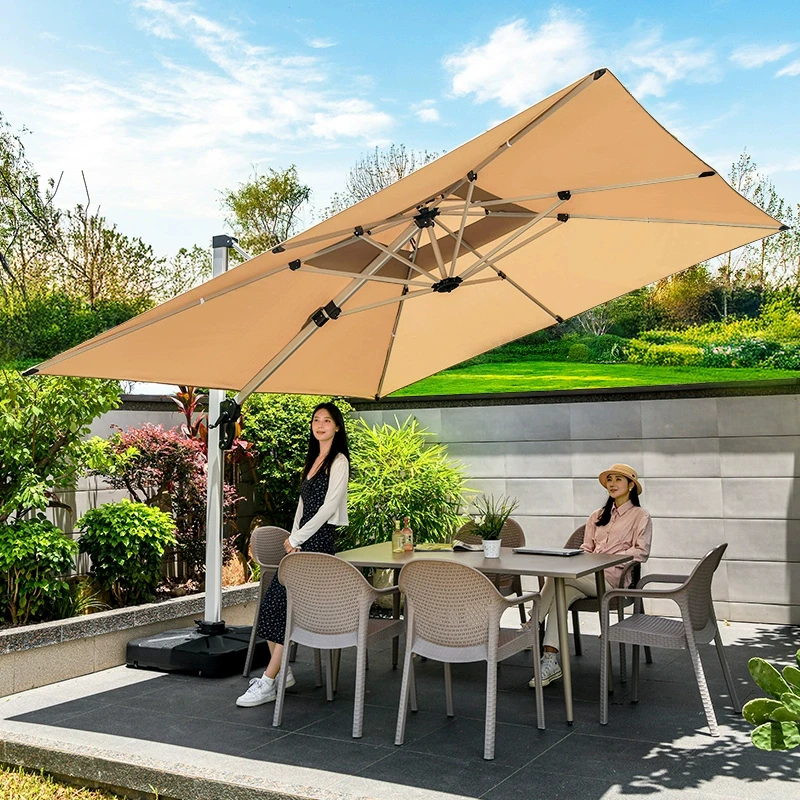 【藤朝品牌】户外高端大型遮阳伞4X3米大伞铝合金庭院别墅花园伞