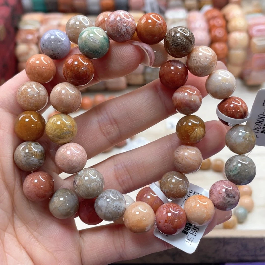 硅化珊瑚（珊瑚玉）手链未镶嵌大*590