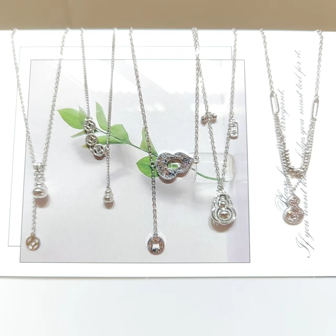 pt950铂金项链素款新款时尚经典轻奢气质百搭小清新套链坠链