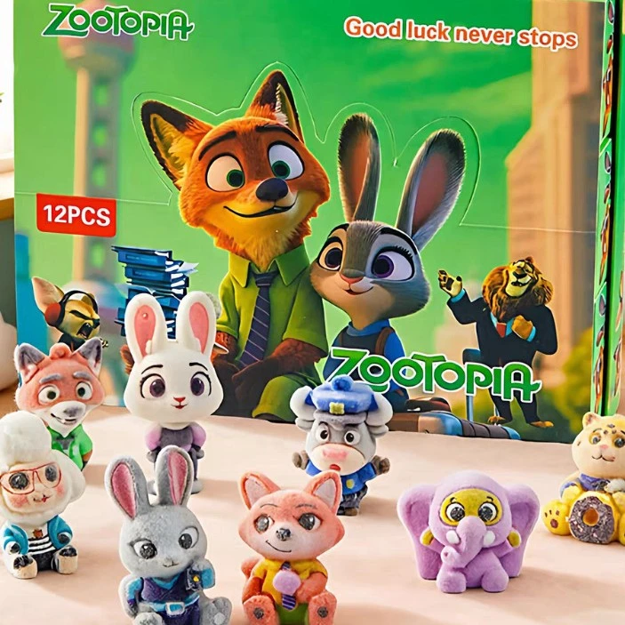 疯狂动物城盲盒树脂软胶盲盒玩具网红爆款摆摊小玩具跨境公仔挂件